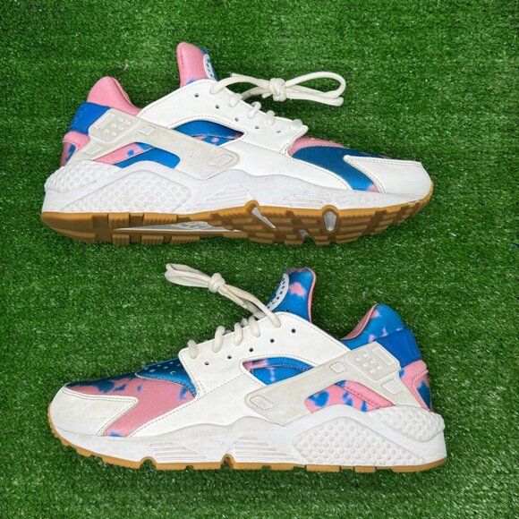 Nike Air Huarache Run Print White Blue Nebula Women's Size 11.5 AQ0051-100 - Picture 6 of 8